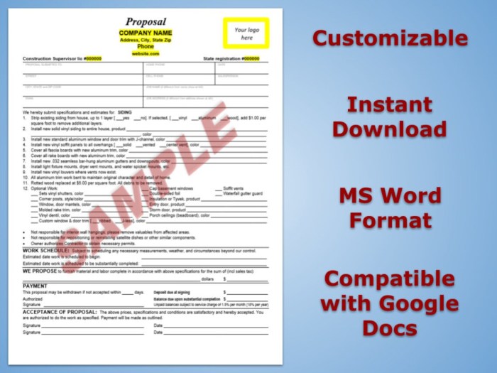 Free Siding Estimate Templates